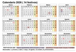 CALENDARIO LABORAL 2026